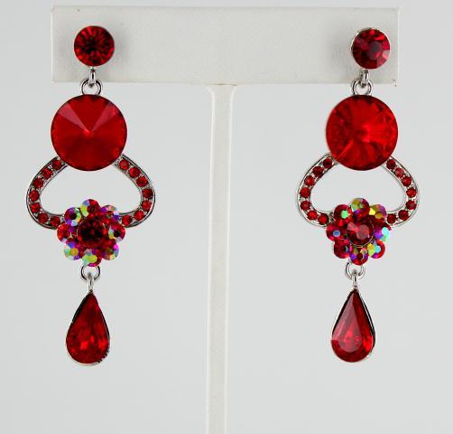 Helen's Heart Earrings JE-X005521-S-Red