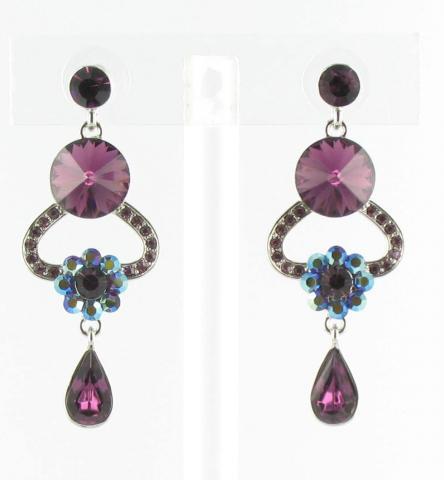 Helen's Heart Earrings JE-X005521-S-Purple
