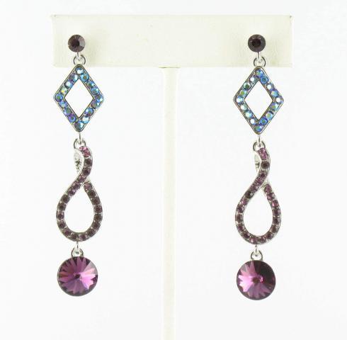 Helen's Heart Earrings JE-X006354-S-Amethyst-Purple