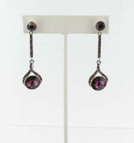 Helen's Heart Earrings JE-X006358-S-Amethyst-Purple