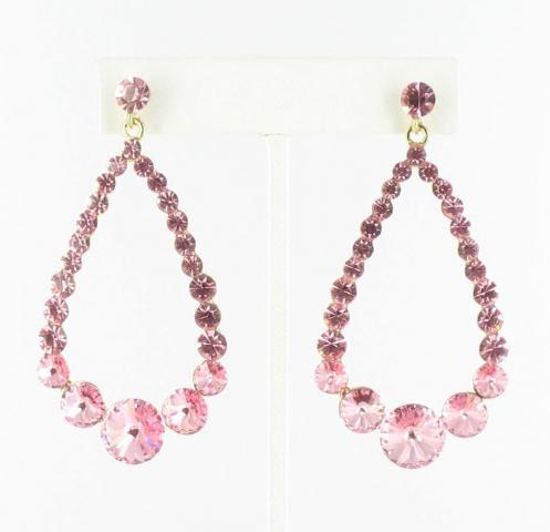 Helen's Heart Earrings JE-X006395-S-Light-Rose-Pink