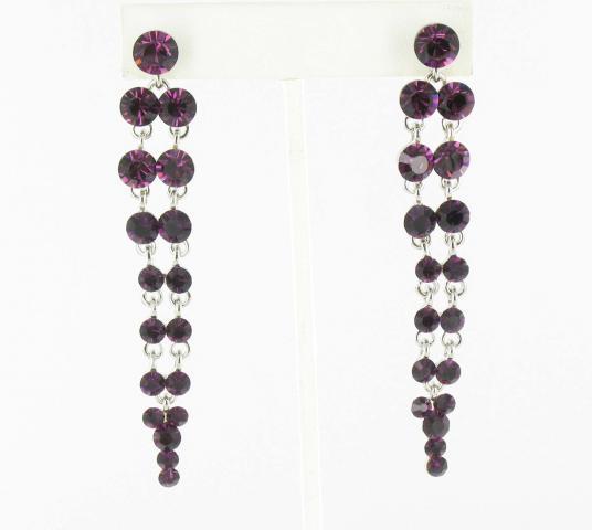 Helen's Heart Earrings JE-X006399-S-Amethyst-Purple