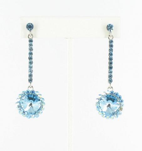 Helen's Heart Earrings JE-X006433-S-Aqua-Blue