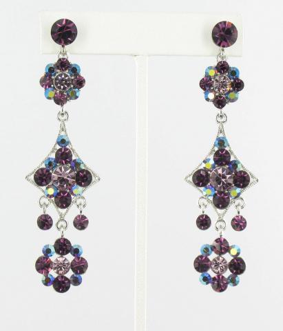 Helen's Heart Earrings JE-X006587-1392-Purple