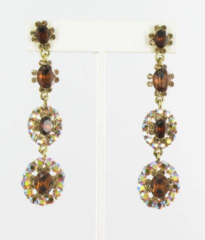 Helen's Heart Earrings JE-X006588-1532-Gold-Topaz