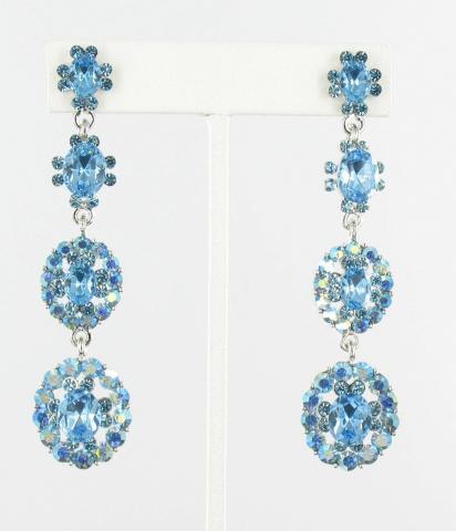 Helen's Heart Earrings JE-X006588-1532-Silver-Blue