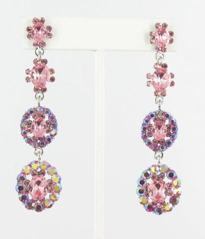 Helen's Heart Earrings JE-X006588-1532-Silver-Pink