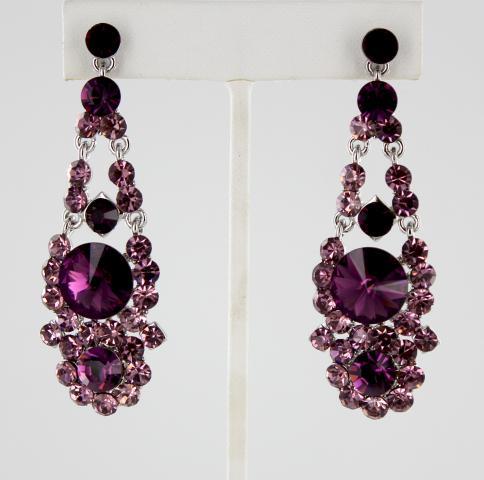 Helen's Heart Earrings JE-X007126-S-Purple