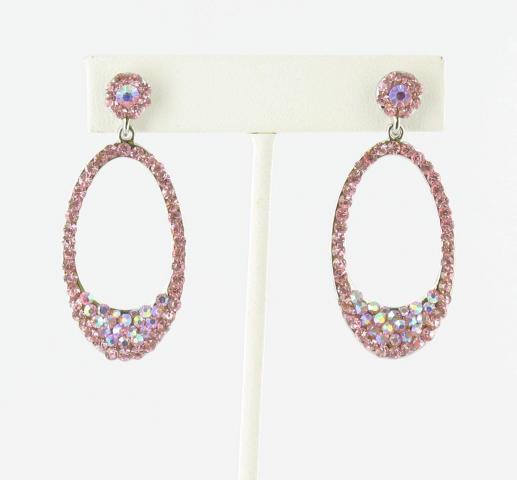 Helen's Heart Earrings JE-X007159-S-Fuchsia-Pink