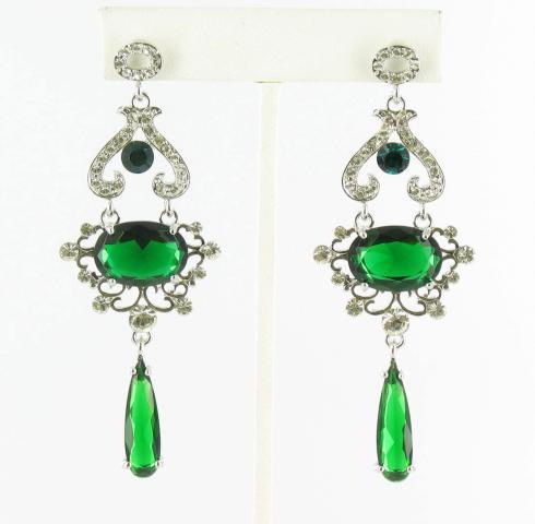 Helen's Heart Earrings JE-X007328-S-Emerald