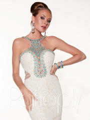 14832 Ivory/Nude/Turquoise front
