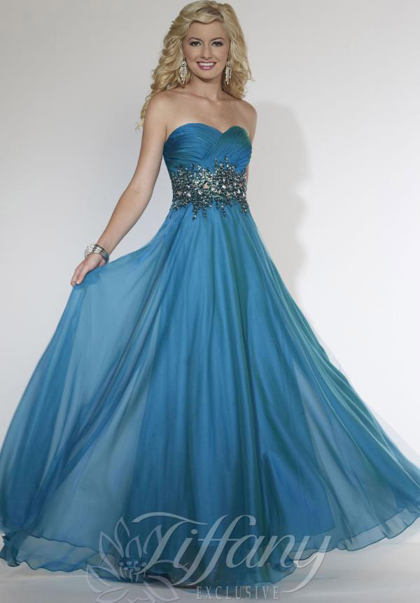 Tiffany Blue And Silver Dress Elegant Tiffany Blue Sheath Long Prom Dress  Chiffon Vintage Evening Go  EvaFashionDress