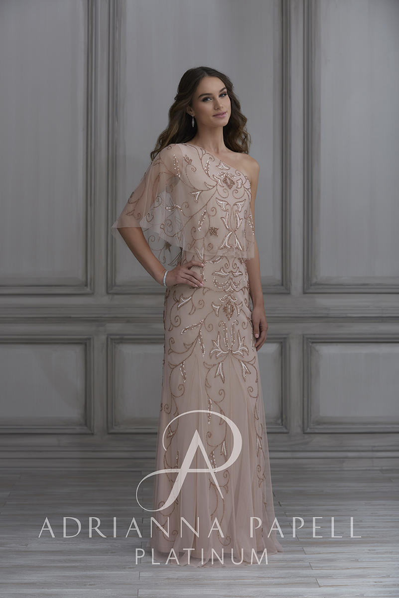 Adrianna Papell Floral Beaded Blouson Gown | Gowns, Ceremony dresses,  Formal dresses long