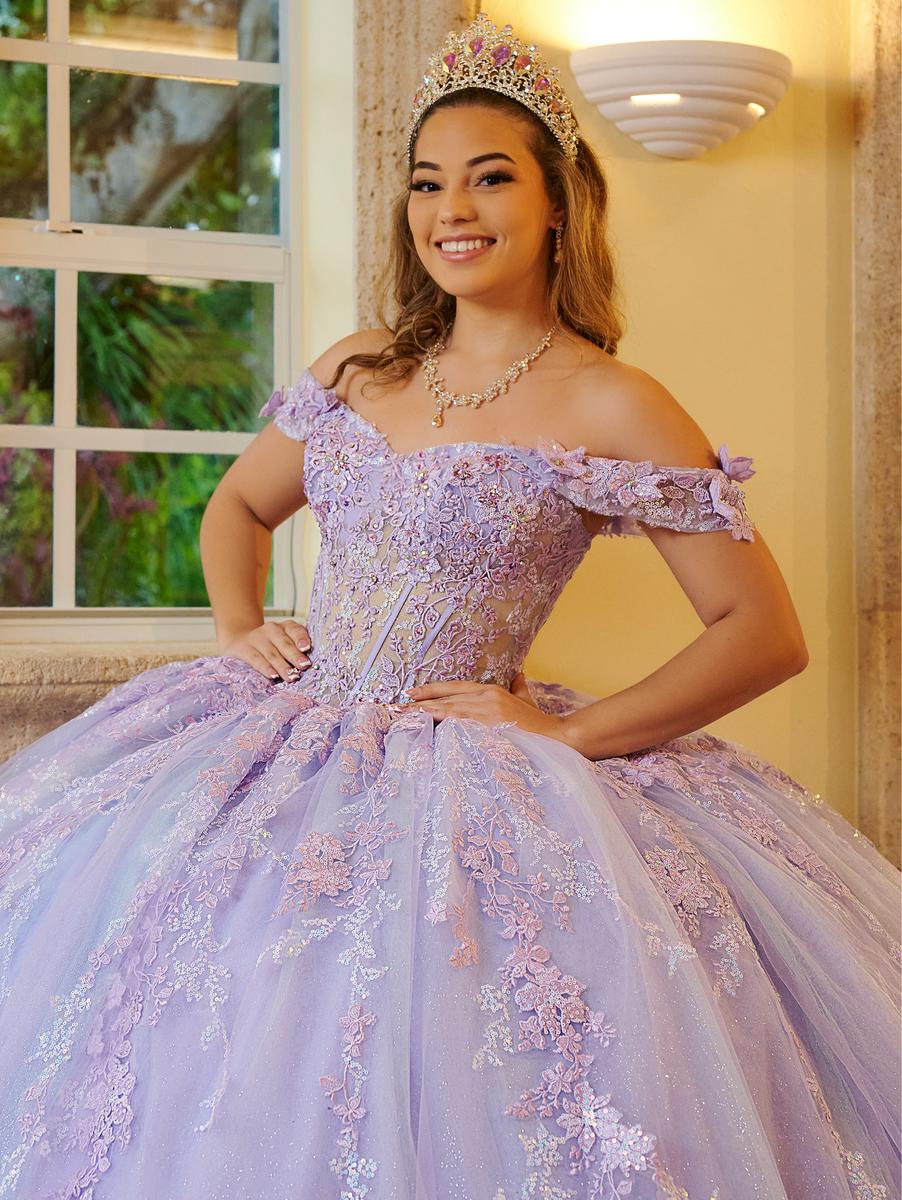 purple ombre quinceanera dress Dancing Queen 1859 Long Quinceanera Dress Lilac / 2XLarge