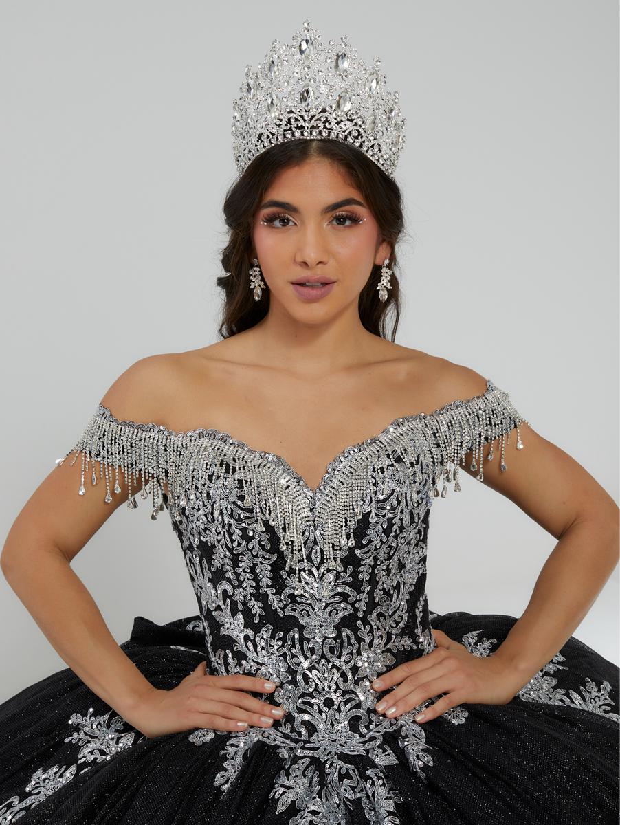 black and silver quinceanera dresses La Reina Black Quinceaera Dresses