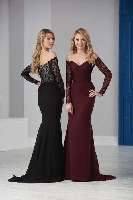 House of Wu - Illusion Long Sleeve Bridesmaid Gown 22847