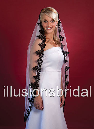 Illusions Wedding Veils 7-451-3L-BK