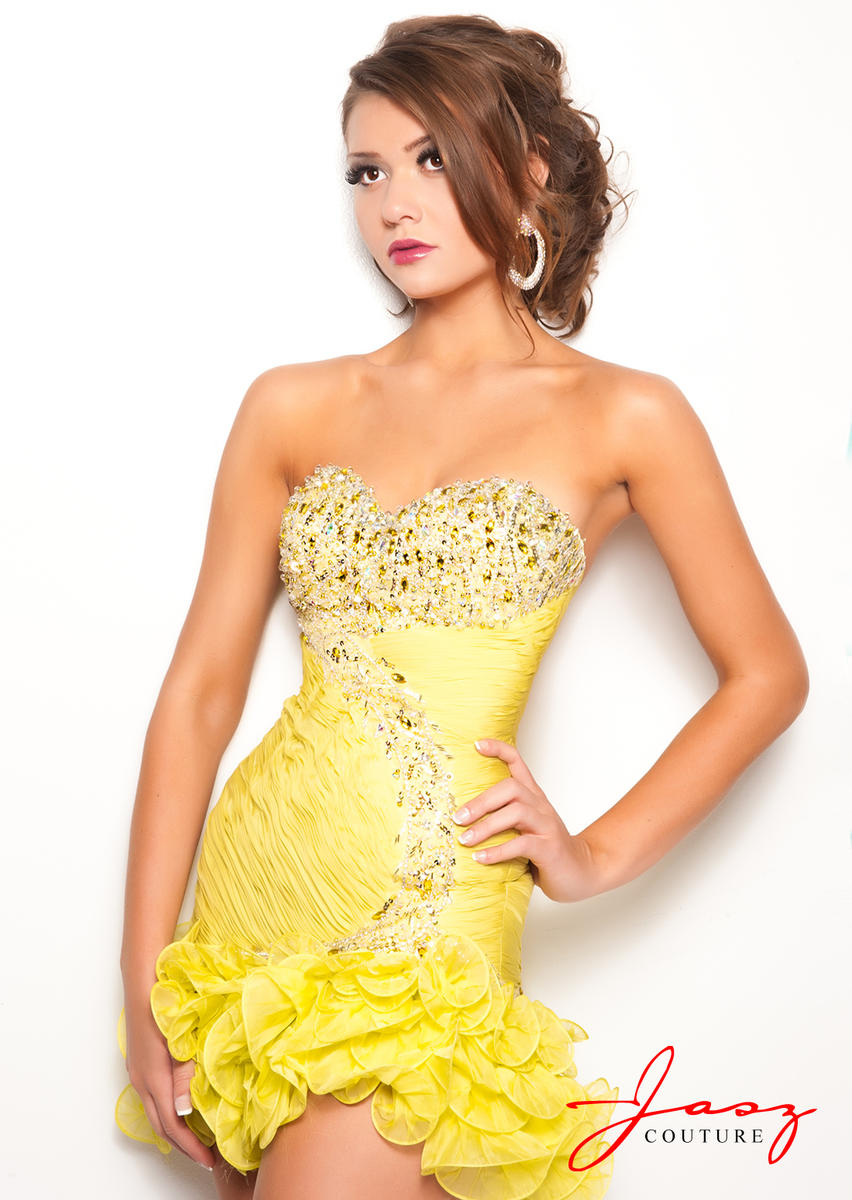 jasz couture yellow prom dress