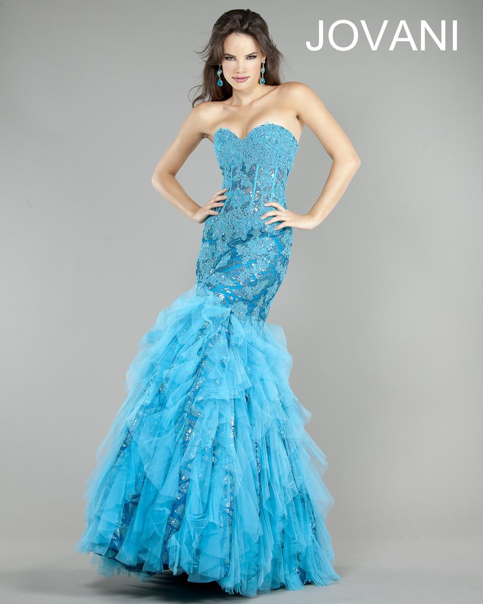 Jovani 05839 Long Mermaid Prom Dress Pageant Gown Formal Dress Floral –  Glass Slipper Formals