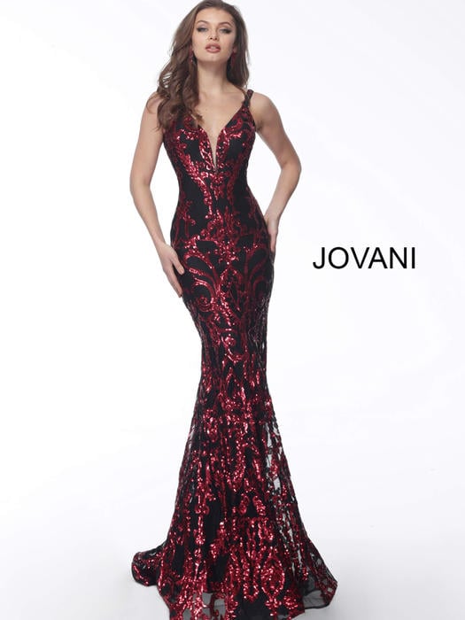 Jovani - Mesh Sequin Gown