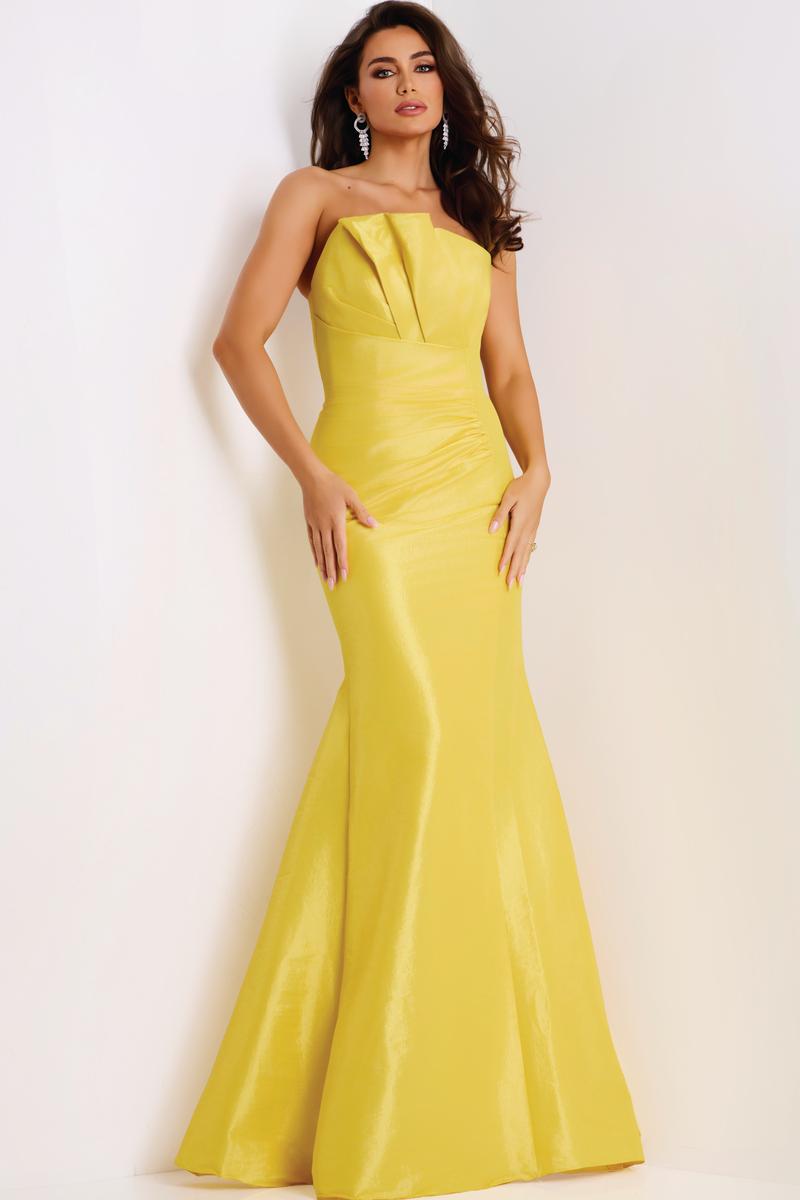 jovani 3675 prom dress yellow Jovani 3675 Spaghetti Straps Embellished Dress
