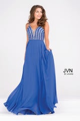 JVN48495 Chiffon Flowy Dress Royal front