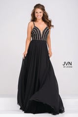 JVN48495 Chiffon Flowy Dress Black front