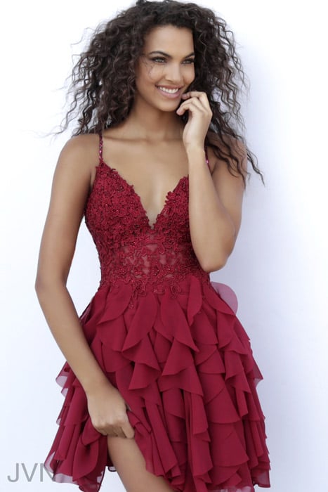 JVN by Jovani Short Formal Homecoming Cocktail Party Dress