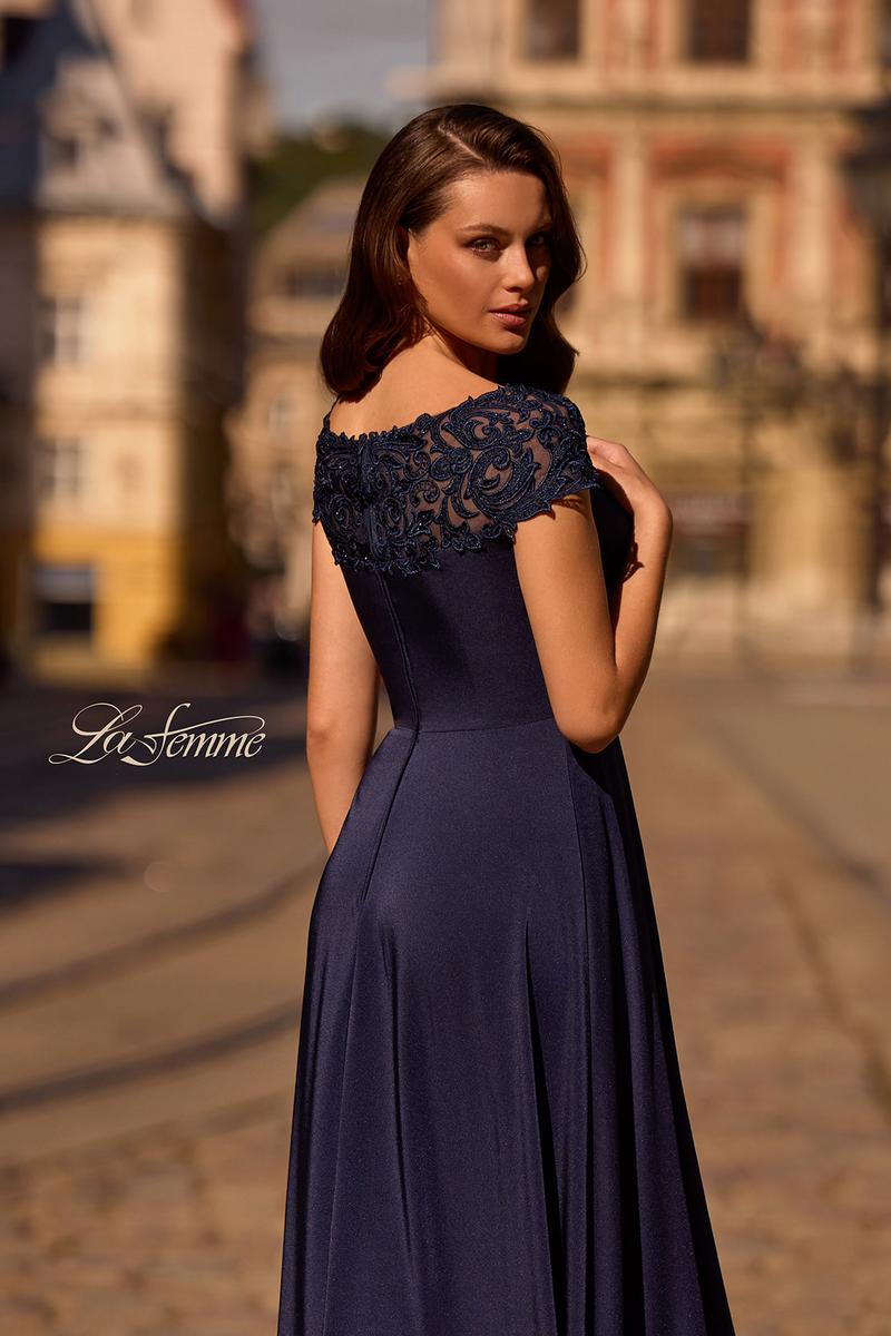 lomotif evening dress La Femme Corset-Back Sexy Long Formal Dress