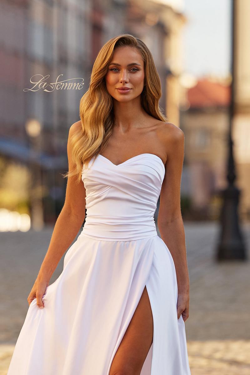 la femme ivory dress LA FEMME BRIDAL Style #B1397