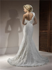 Genevieve J1431 Ivory/Silver Accent back