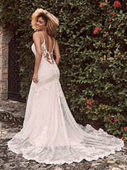 21MC415 All Ivory Gown With Ivory Illusion back