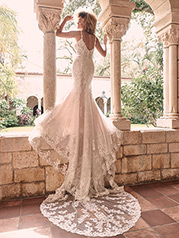 21MT390 All Ivory Gown With Ivory Illusion back