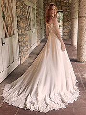 21MC427 Ivory Gown With Nude Illusion back
