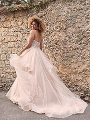 21MC391 All Ivory Gown With Ivory Illusion back