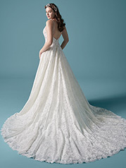 20MS605 Ivory (gown With Nude Illusion) (pictured) back