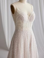 23MB606 Ivory Over Blush Gown With Ivory Illusion detail