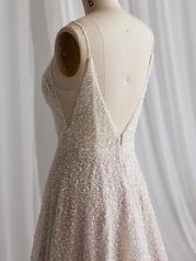 23MB606 Ivory Over Blush Gown With Ivory Illusion detail