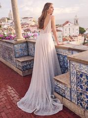 23MB606A01 Ivory Over Blush Gown With Ivory Illusion detail