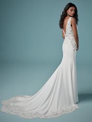 9MW858 Ivory gown with Nude Illusion back