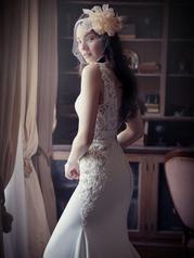 9MW858 Ivory gown with Nude Illusion back