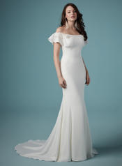 9MW890 Ivory gown with Nude Illusion front