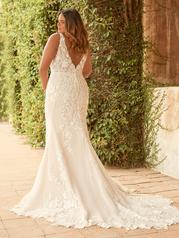 22MK508 All Ivory Gown With Ivory Illusion back