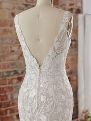 22MK508B01 Ivory Over Mocha Gown With Natural Illusion detail