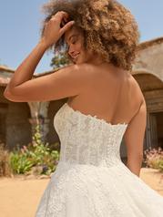 22MK542 All Ivory Gown With Ivory Illusion back