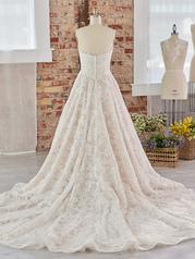 22MK542 Ivory Over Nude Gown With Natural Illusion back