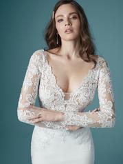 20MC272 Ivory Gown With Nude Illusion detail