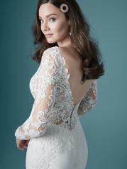 20MC272 Ivory Gown With Nude Illusion detail