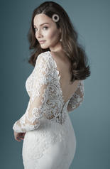 20MC272 Ivory Gown With Nude Illusion back