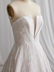 23MB625 Ivory Over Latte Gown With Natural Illusion detail